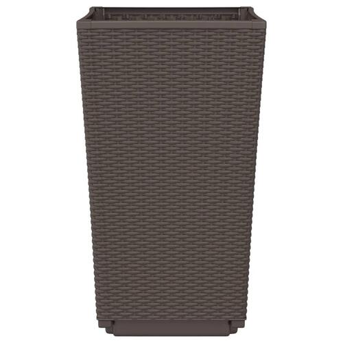 Plantekurve 2 stk. 32,5x32,5x57 cm PP brun