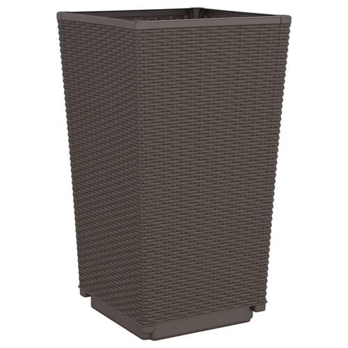 Plantekurve 2 stk. 32,5x32,5x57 cm PP brun