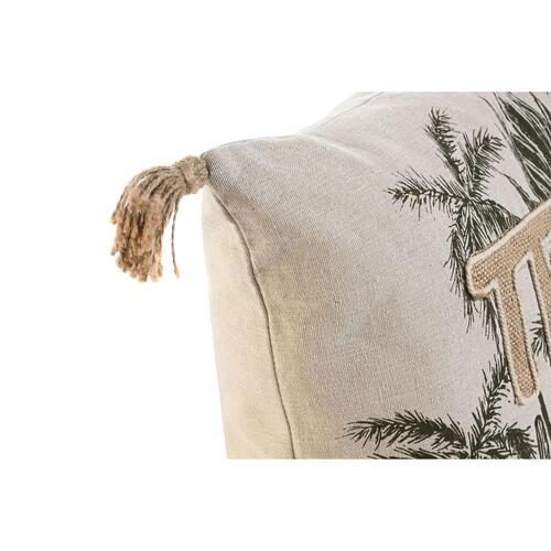 Pude Home ESPRIT Beige Natur Tropisk Boho 45 x 5 x 45 cm