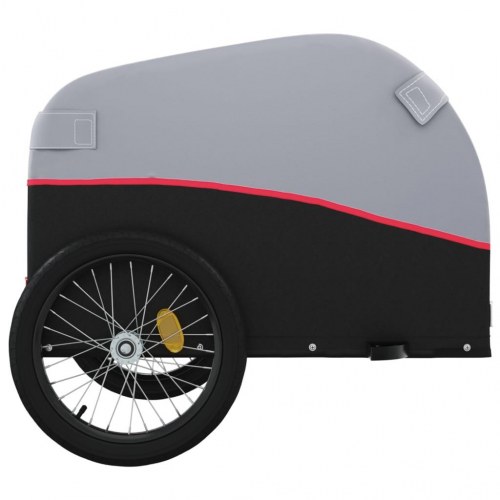 Cykelanhænger 45 kg - jern, sort/rød