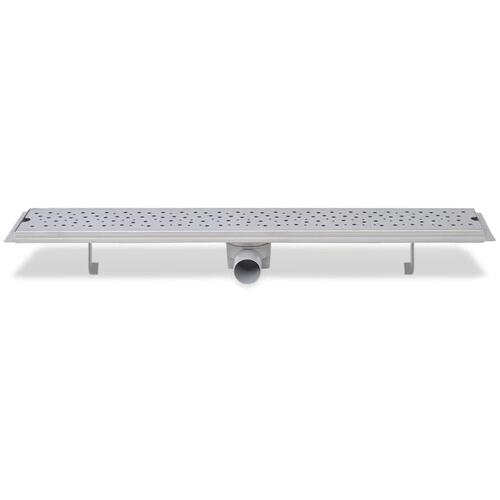 Lineært bruseafløb 830x140 mm rustfrit stål bobledesign