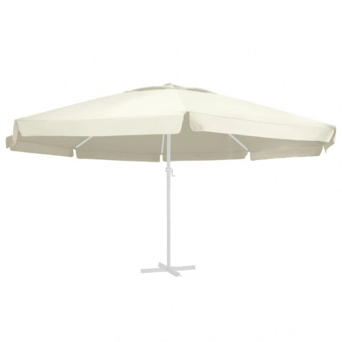 Udskiftningsdug til parasol 610 cm - sandfarvet polyester