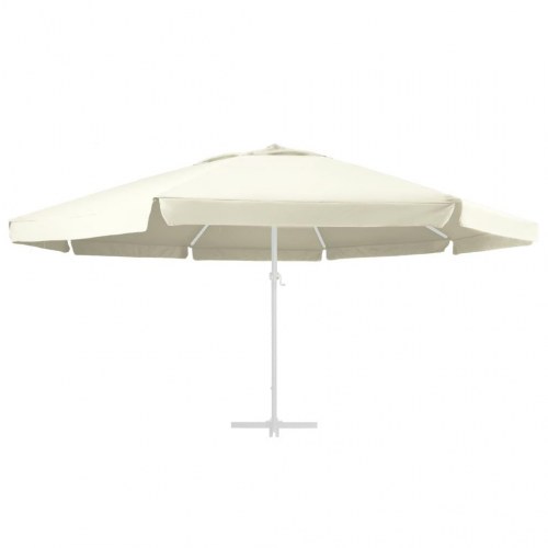 Udskiftningsdug til parasol 610 cm - sandfarvet polyester