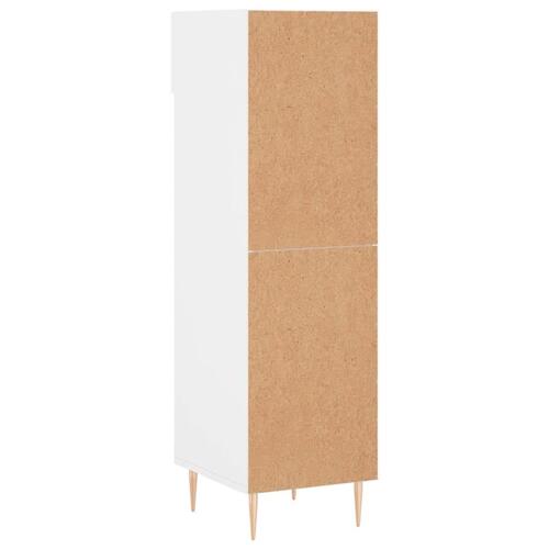 Skoreol 30x35x105 cm konstrueret træ hvid højglans