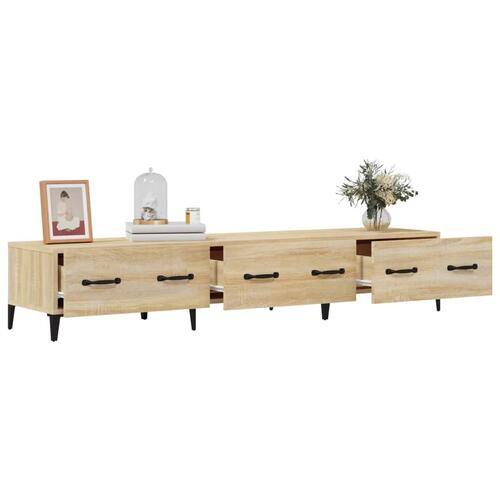 Tv-bord 150x34,5x30 cm konstrueret træ sonoma-eg