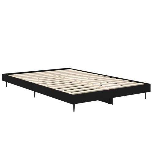 Sengestel 120×190 cm i konstrueret træ - sort