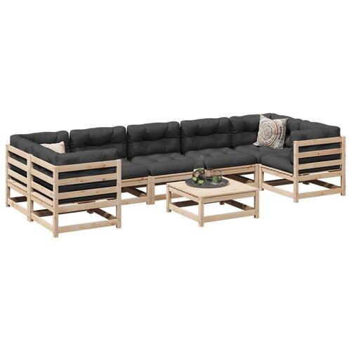 Sofasæt til haven 8 dele massivt fyrretræ