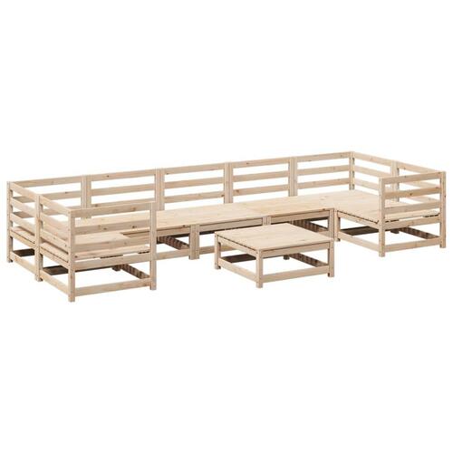 Sofasæt til haven 8 dele massivt fyrretræ