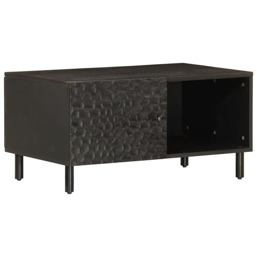 Sofabord 80x50x40 cm massivt mangotræ sort