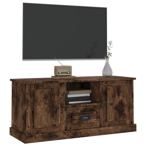 Tv-bord 100x35,5x45 cm konstrueret træ røget egetræsfarve