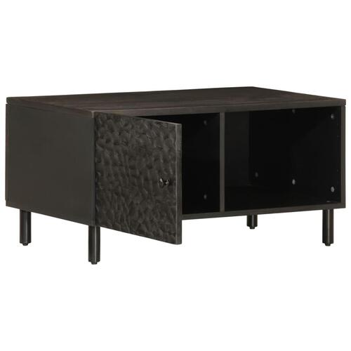Sofabord 80x50x40 cm massivt mangotræ sort