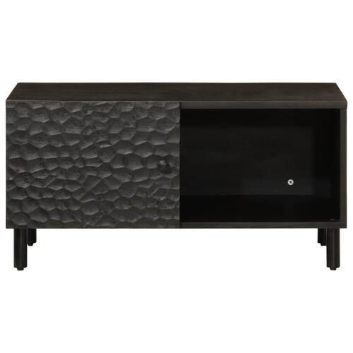 Sofabord 80x50x40 cm massivt mangotræ sort