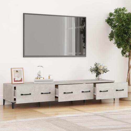 Tv-bord 150x34,5x30 cm konstrueret træ betongrå