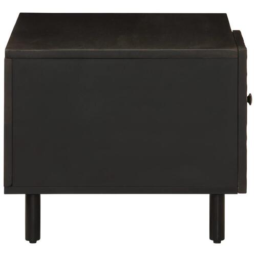 Sofabord 80x50x40 cm massivt mangotræ sort