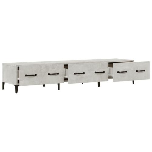Tv-bord 150x34,5x30 cm konstrueret træ betongrå