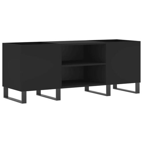 Vinylskab 121x38x48 cm konstrueret træ sort