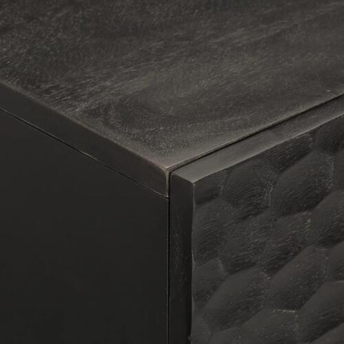 Sofabord 80x50x40 cm massivt mangotræ sort