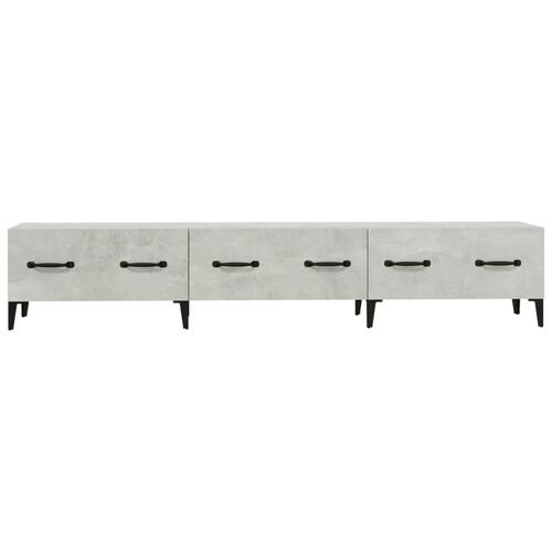 Tv-bord 150x34,5x30 cm konstrueret træ betongrå