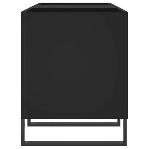 Vinylskab 121x38x48 cm konstrueret træ sort