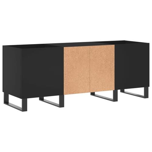 Vinylskab 121x38x48 cm konstrueret træ sort