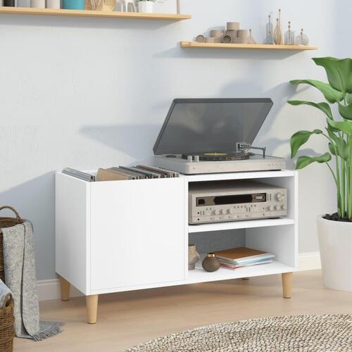 Vinylskab 84,5x38x48 cm konstrueret træ hvid