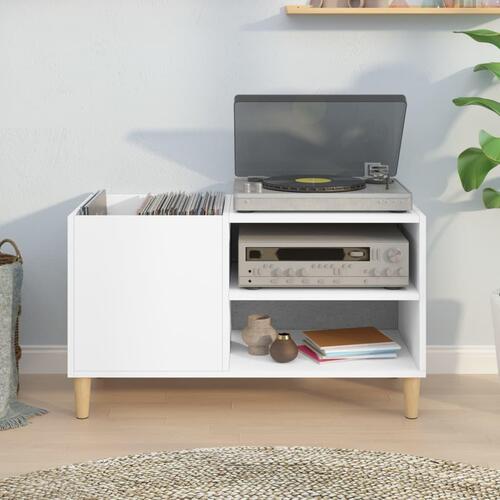 Vinylskab 84,5x38x48 cm konstrueret træ hvid