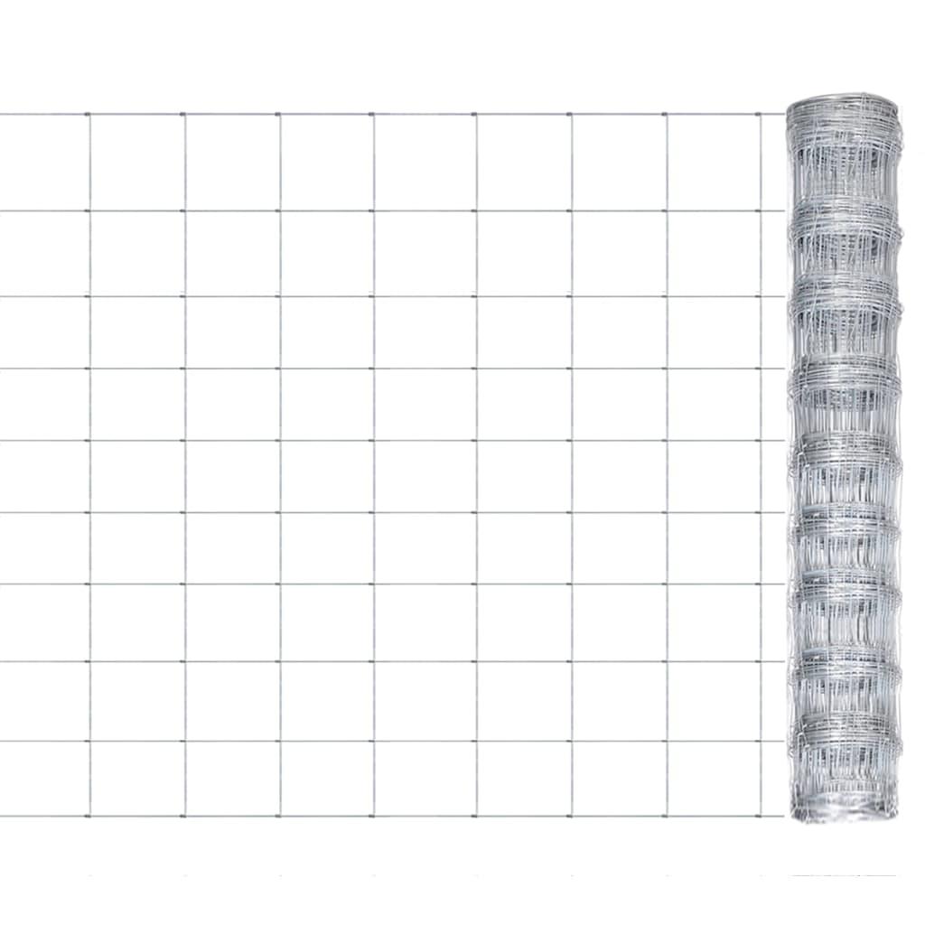 Havehegn 50x1 m galvaniseret stål sølvfarvet