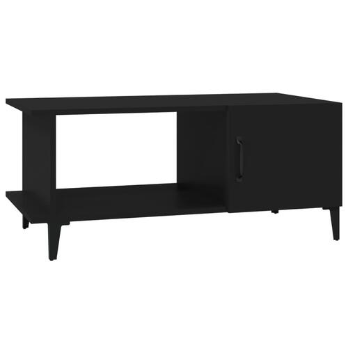 Sofabord 90x50x40 cm konstrueret træ sort