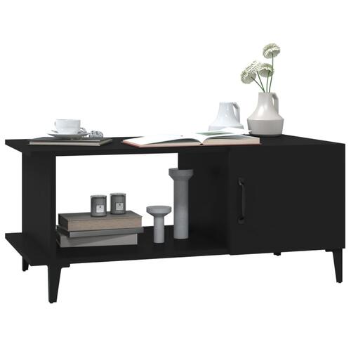 Sofabord 90x50x40 cm konstrueret træ sort