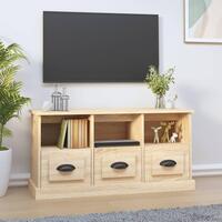 Tv-bord 100x35x50 cm konstrueret træ sonoma-eg