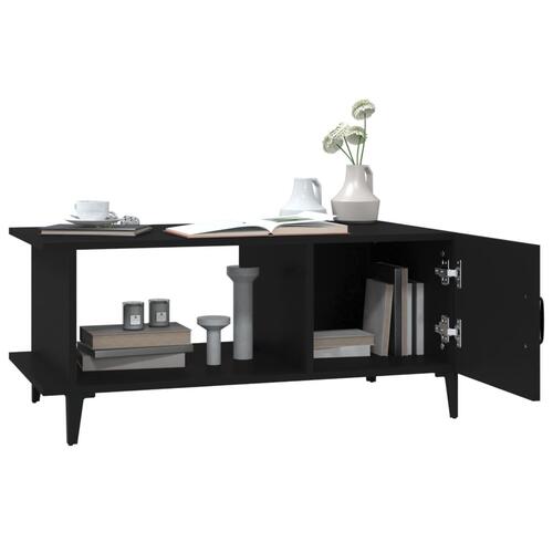 Sofabord 90x50x40 cm konstrueret træ sort