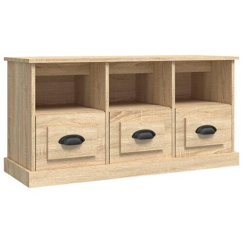 Tv-bord 100x35x50 cm konstrueret træ sonoma-eg