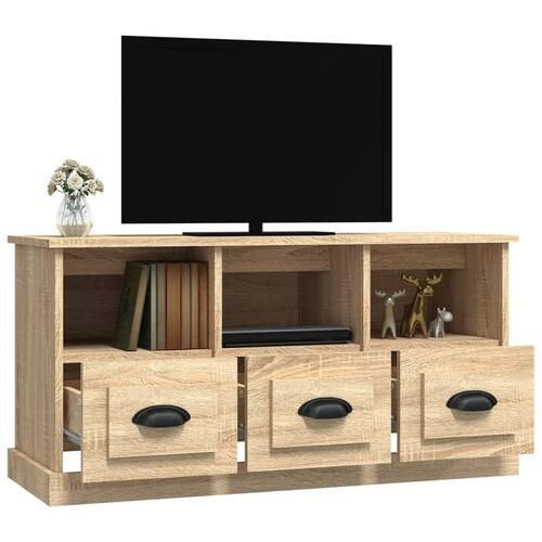 Tv-bord 100x35x50 cm konstrueret træ sonoma-eg