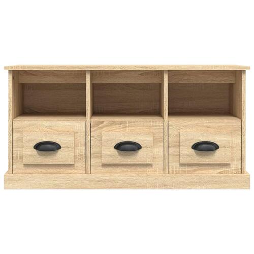 Tv-bord 100x35x50 cm konstrueret træ sonoma-eg