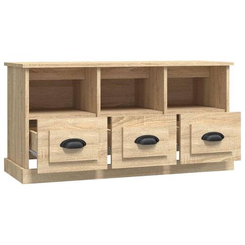 Tv-bord 100x35x50 cm konstrueret træ sonoma-eg