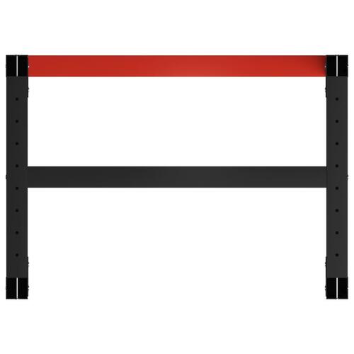 Stel til arbejdsbænk 80x57x79 cm metal sort og rød