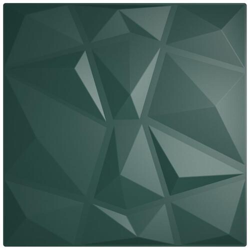 Vægpaneler 24 stk. 50x50 cm 6 m² XPS diamant grøn