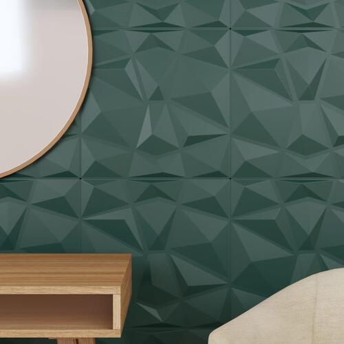 Vægpaneler 24 stk. 50x50 cm 6 m² XPS diamant grøn