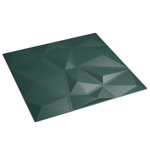 Vægpaneler 24 stk. 50x50 cm 6 m² XPS diamant grøn