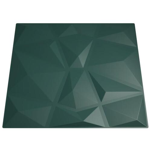 Vægpaneler 24 stk. 50x50 cm 6 m² XPS diamant grøn