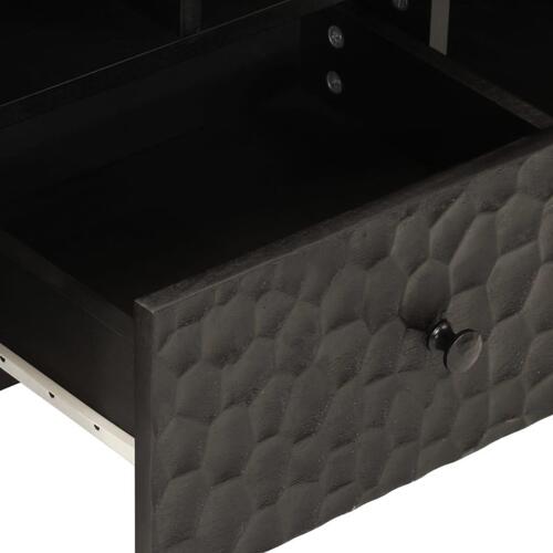 Tv-bord 100x33x46 cm massivt mangotræ sort