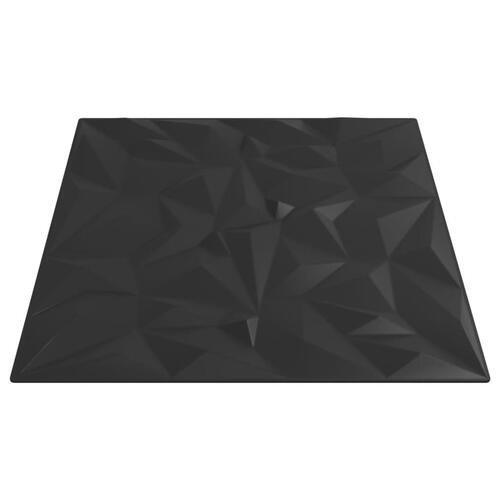 Vægpaneler 48 stk. 50x50 cm 12 m² XPS ametyst sort