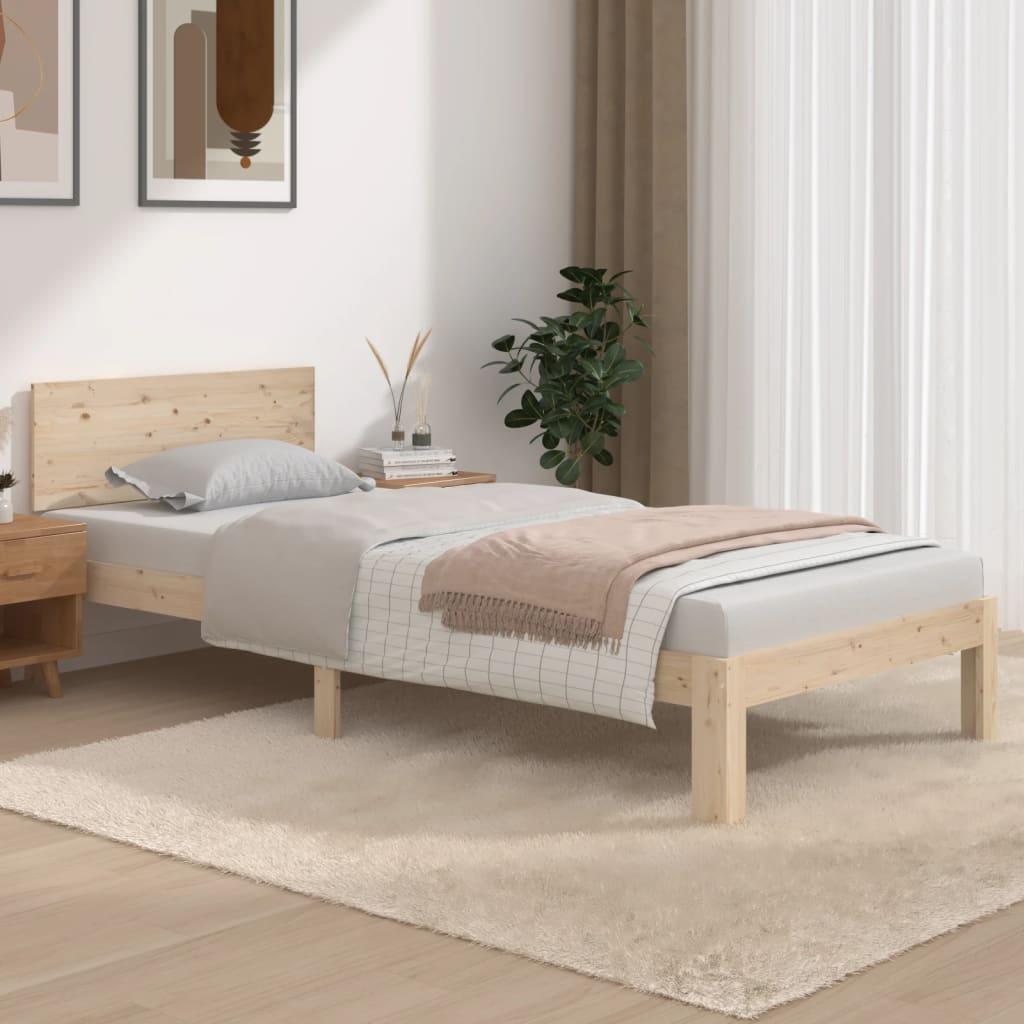 Sengeramme 90x200 cm massivt fyrretræ