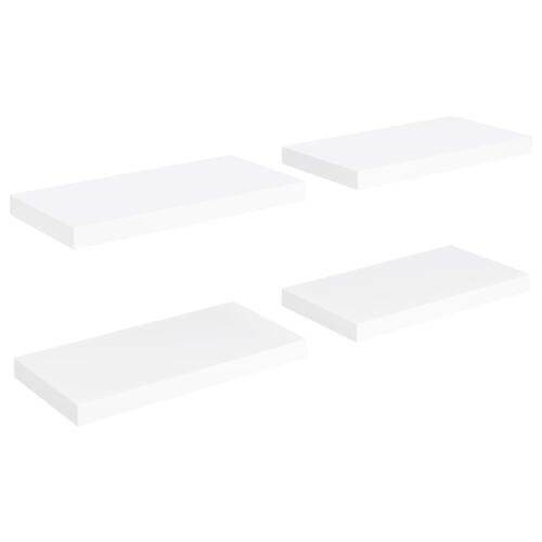 Svævehylder 4 stk. 50x23x3,8 cm MDF hvid