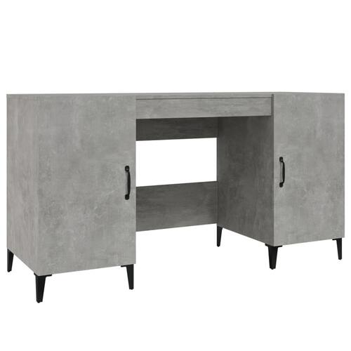 Skrivebord 140x50x75 cm konstrueret træ betongrå