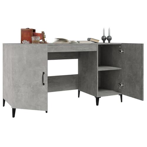 Skrivebord 140x50x75 cm konstrueret træ betongrå