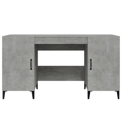Skrivebord 140x50x75 cm konstrueret træ betongrå