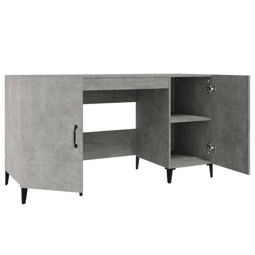 Skrivebord 140x50x75 cm konstrueret træ betongrå