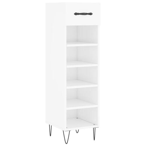 Skoreol 30x35x105 cm konstrueret træ hvid højglans