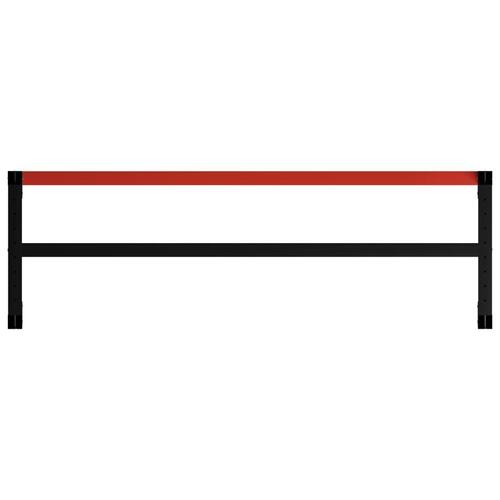 Stel til arbejdsbænk 175x57x79 cm metal sort og rød